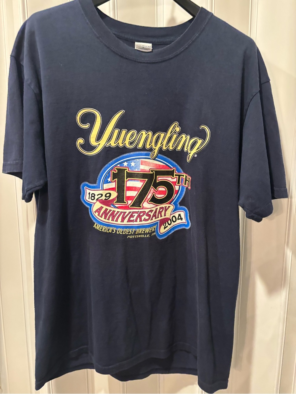 Yuengling 175th Anniversary Navy Graphic Tee Size Large